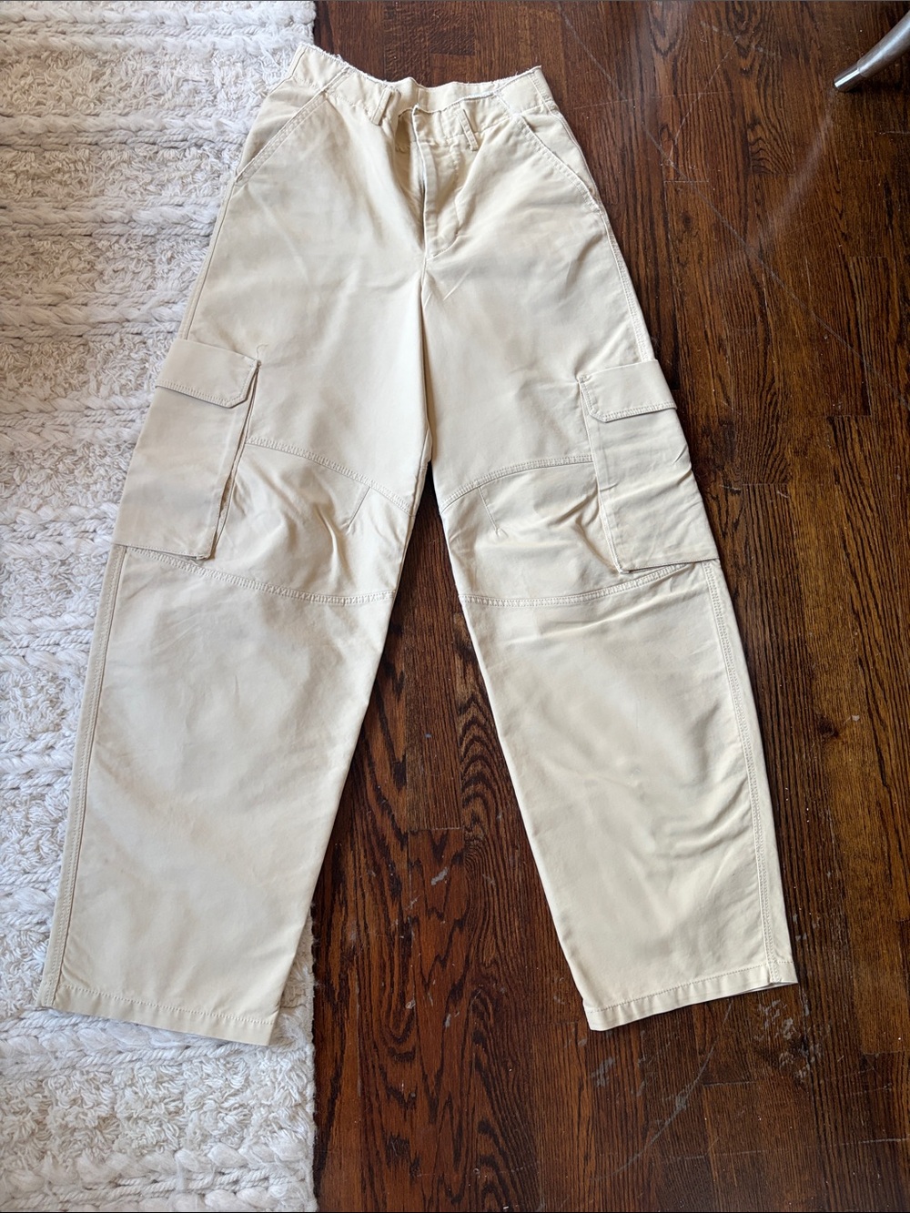 Zara Men's Light Beige Cargo Trousers